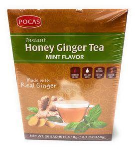 Pocas Honey Ginger Tea, Mint, 12.7 Ounce, 20 Bags