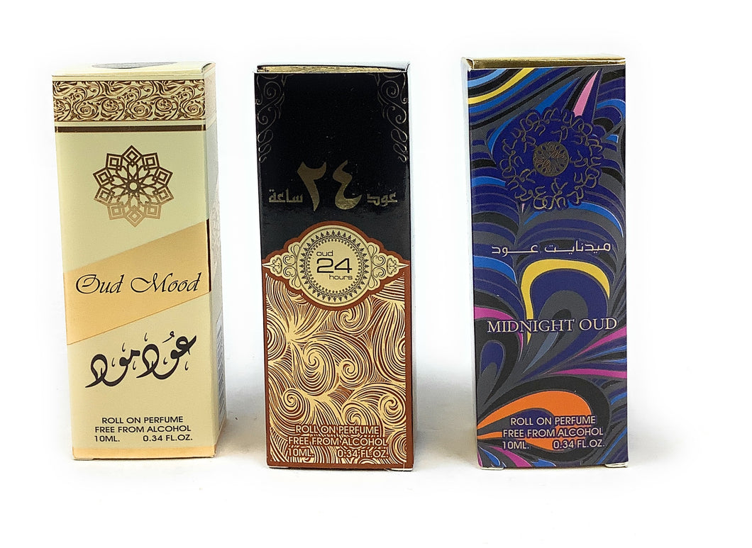 Oud Mood, 24 Hours Oud, Midnight Oud, 10ml Roll On Attar Oil Perfume Fragrance BY ARD AL ZAAFARAN