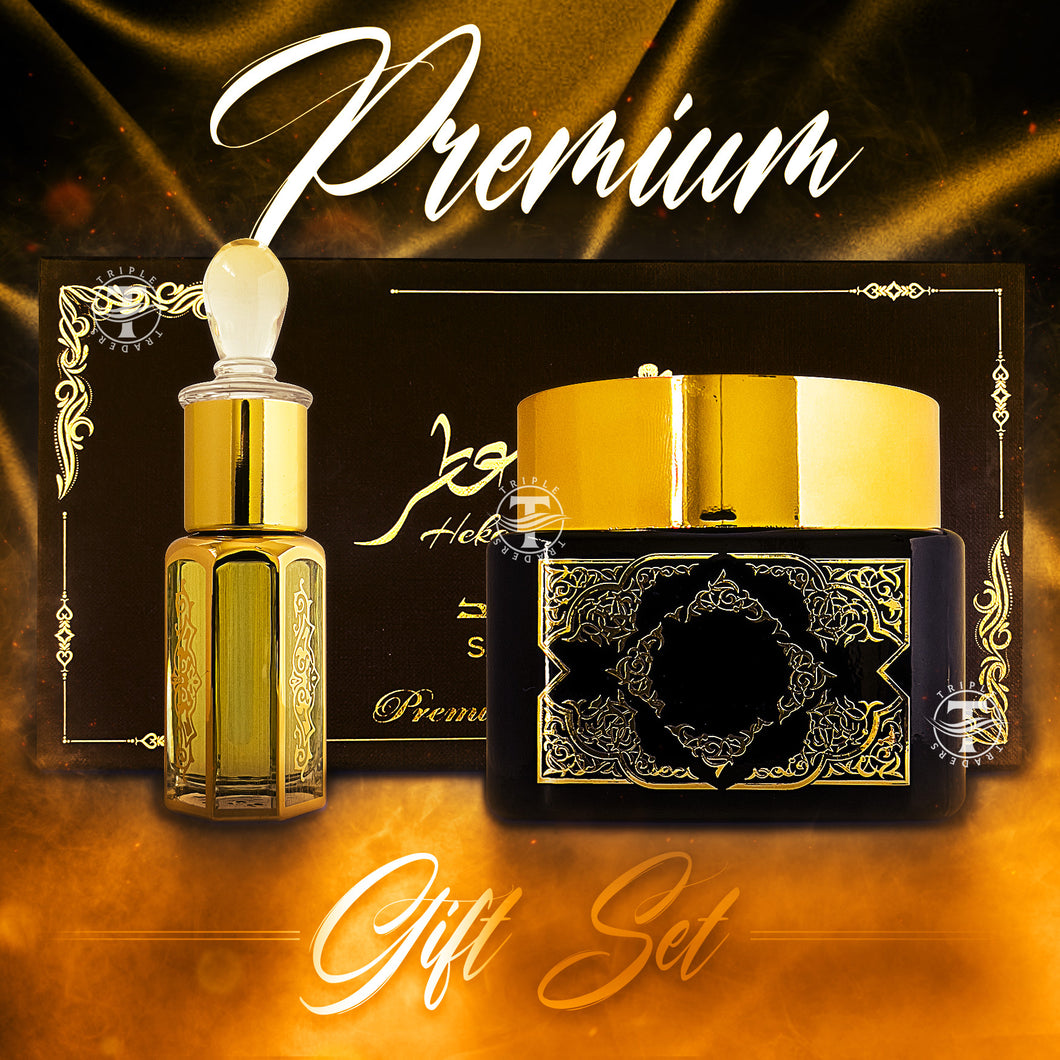 Safawid Premium Gift Set by Hekayat Attar | Includes Ultra Premium Perfumed Oil & Bakhoor