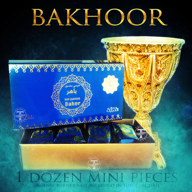 Mini Bakhoor - 12x Pieces Per Pack - Baher By Nabeel - Imported From UAE