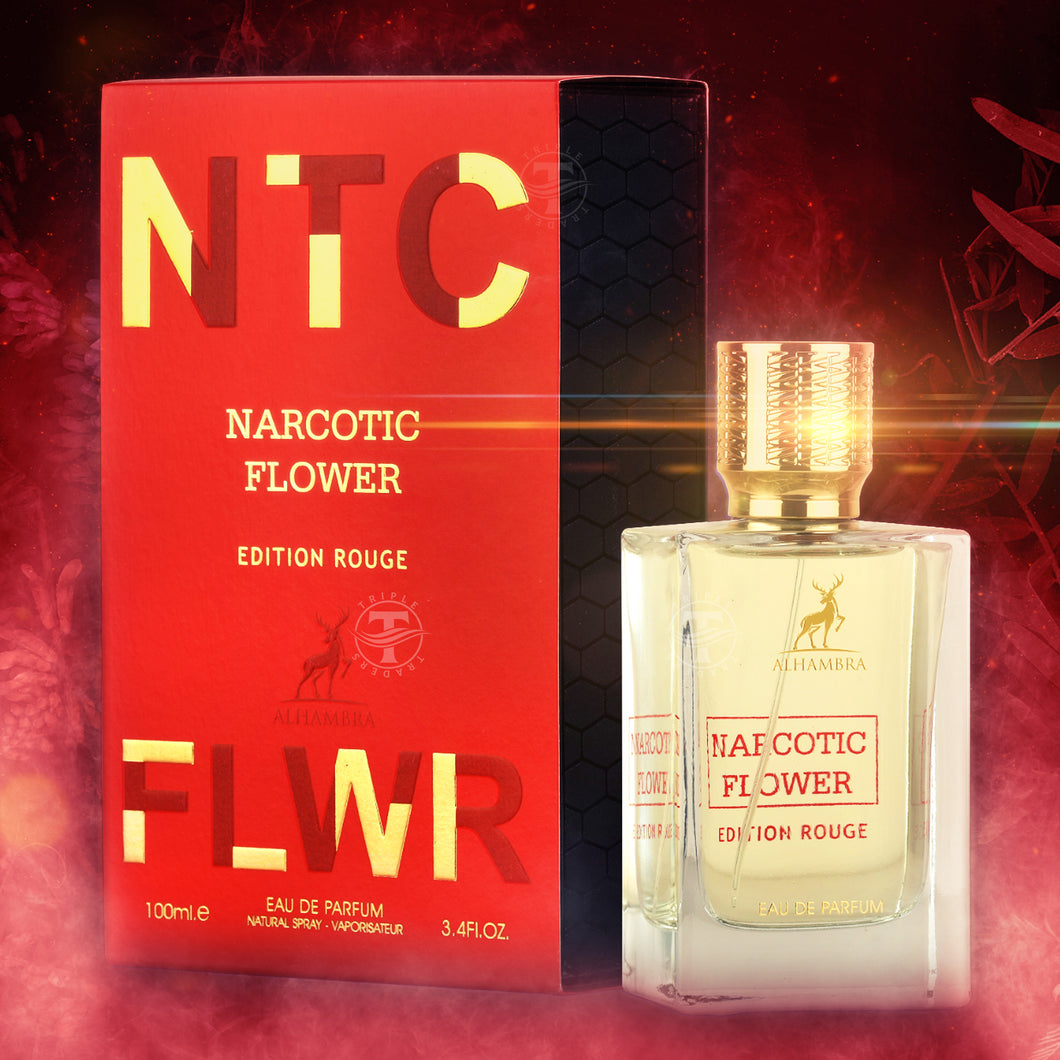 Narcotic Flower - Edition Rouge - Eau De Parfum - By Alhambra Lattafa - 100 ml 3.4 FL OZ