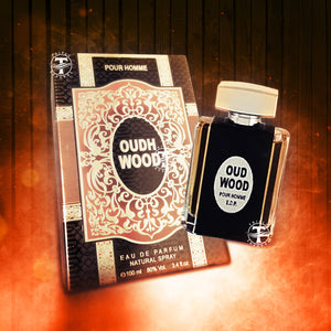 Oudh Wood Pour Homme Essencia De Flores by Fragrance World 100ml 3.4 FL OZ Eau De Parfum