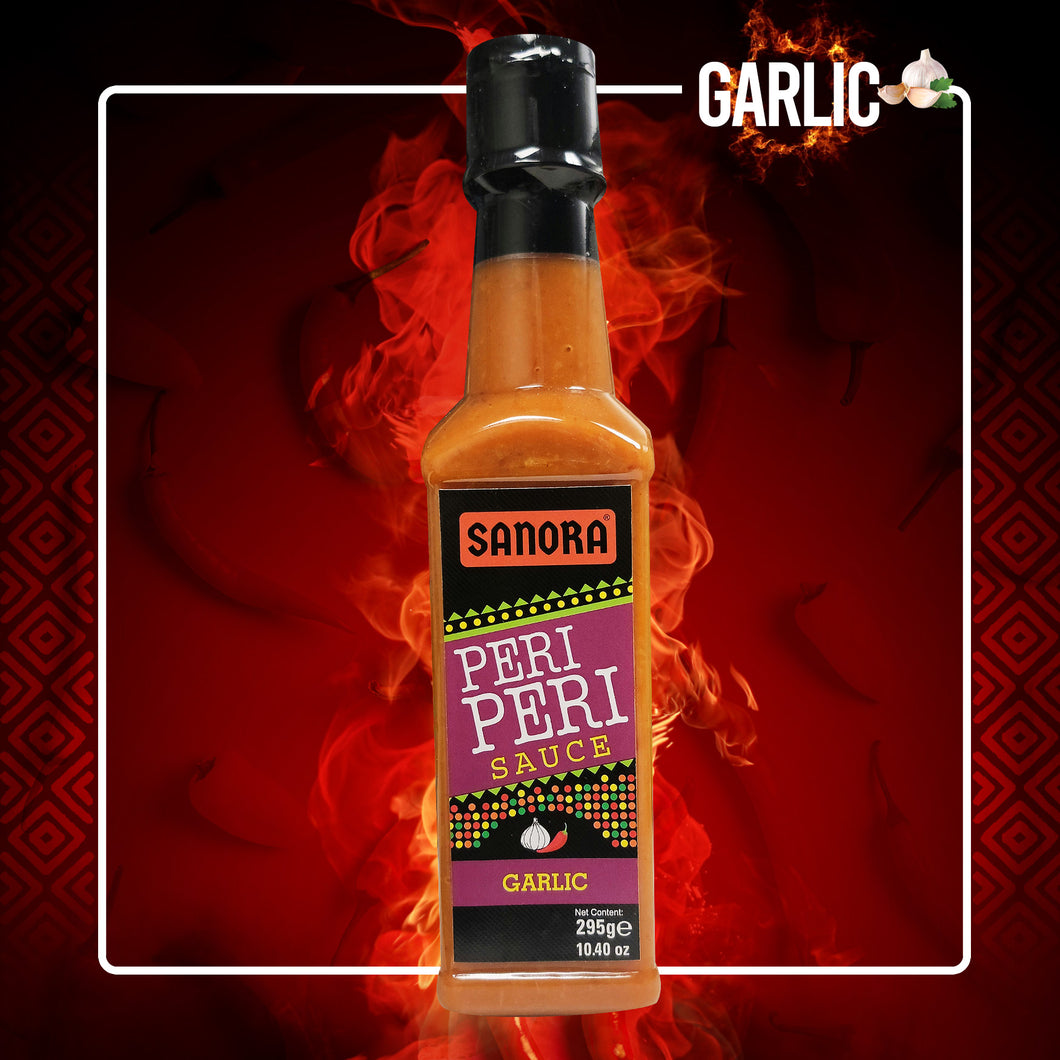 Peri Peri Sauce - GARLIC - By Sanora 295mg Delicious Hot Sauce Salsa
