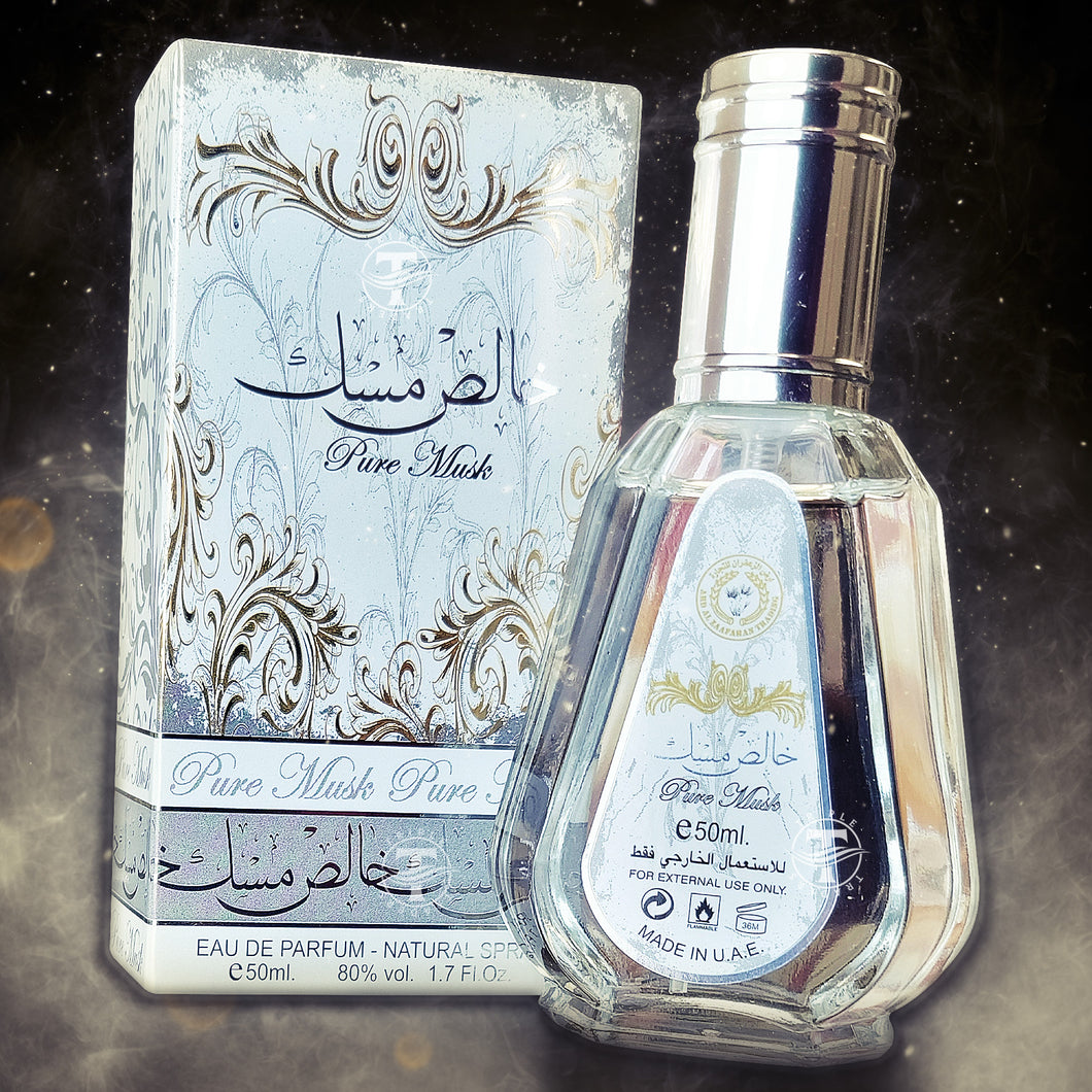 Pure Musk Eau De Parfum Natural Spray by Ard Al Zaafaran Made in UAE 50ml 1.7 FL OZ