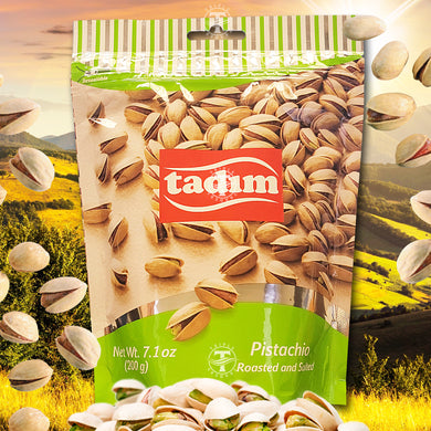 Tadim Pistachios - Roasted & Salted - 7.1 oz ( 200 g ) Imported From Turkey
